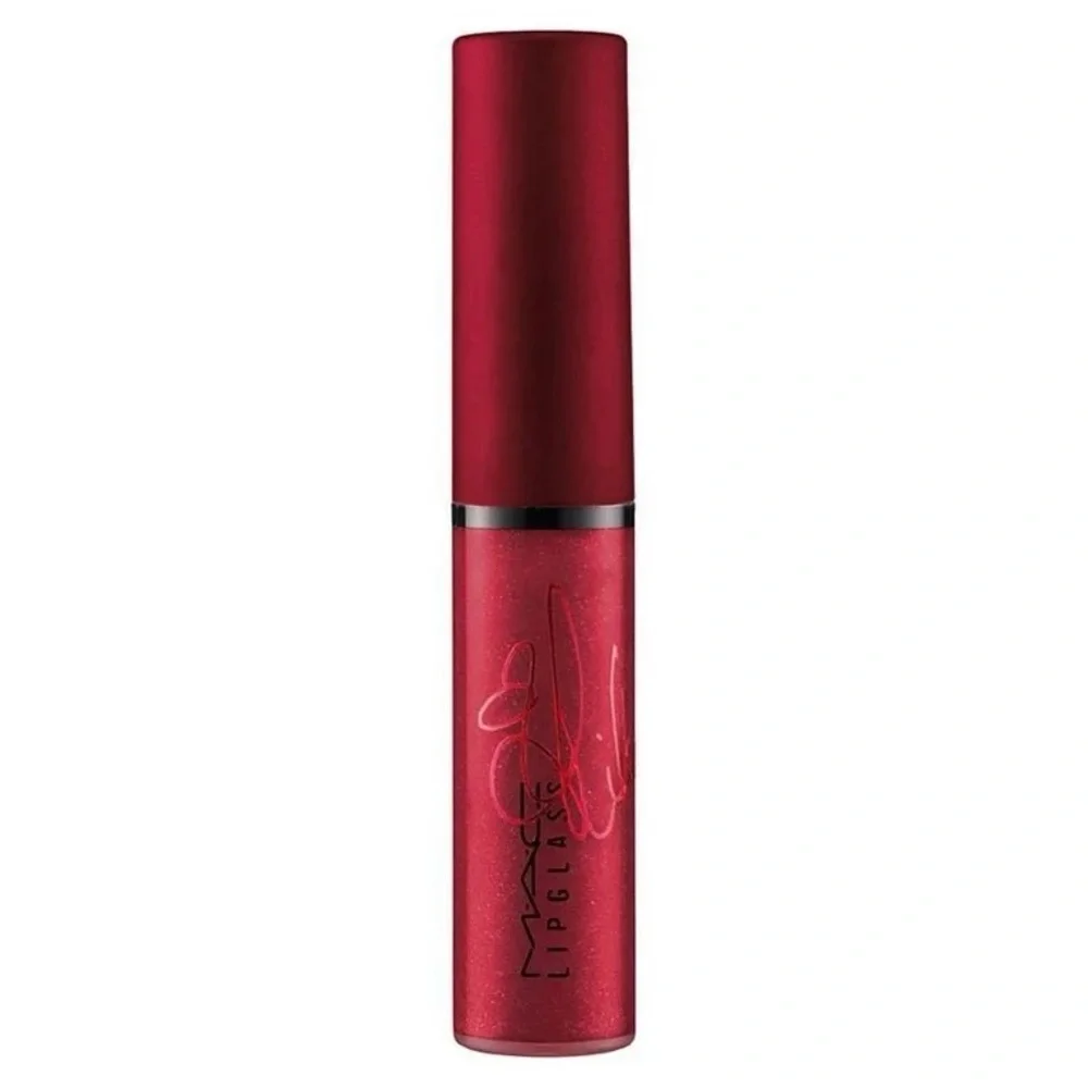 MAC Lipglass Viva Glam Rihanna Red Metallic Frost Finish Lip Gloss New In Box